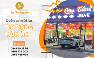 Quán cơm có thực đơn đa dạng món ăn tại Dĩ An