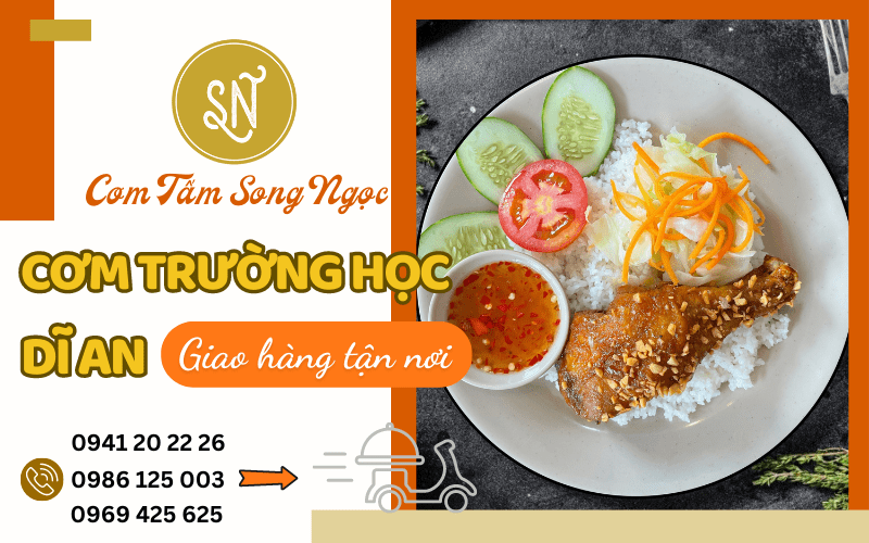 giao cơm trường học Dĩ An